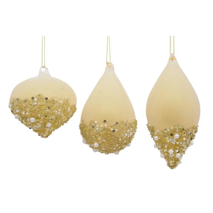 PENDAGLIO VETRO BRILL CHAMPAGNE 3 ASSORTITI